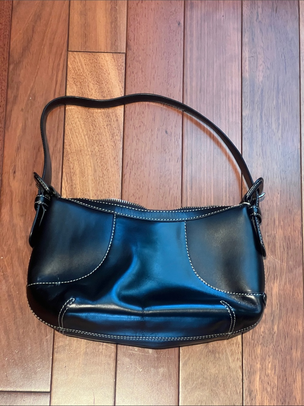 Cole Haan Classic Black Leather Shoulder Bag